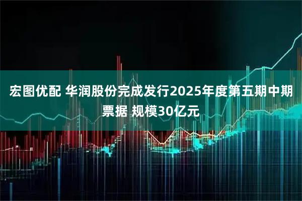 宏图优配 华润股份完成发行2025年度第五期中期票据 规模30亿元